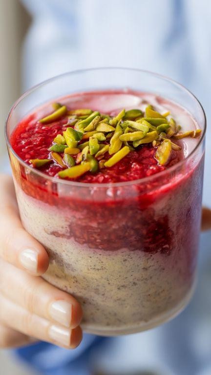 Pistachio Rose Overnight Oats