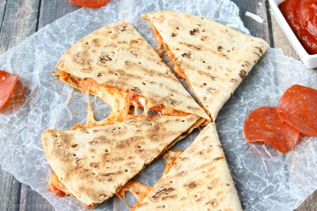 Pizza Quesadilla with Pepperoni