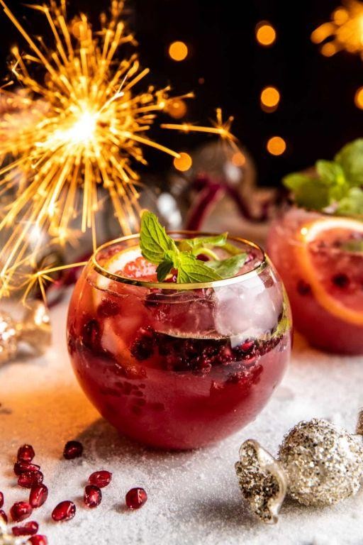 Pomegranate Champagne Cocktail