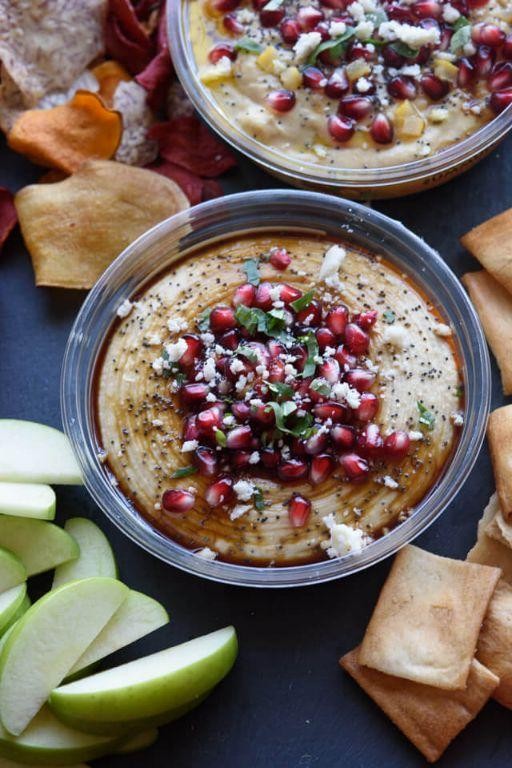 Pomegranate Molasses Drizzled Hummus