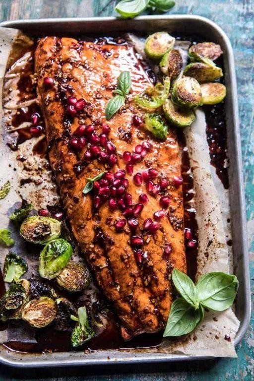 Pomegranate Molasses Glazed Salmon