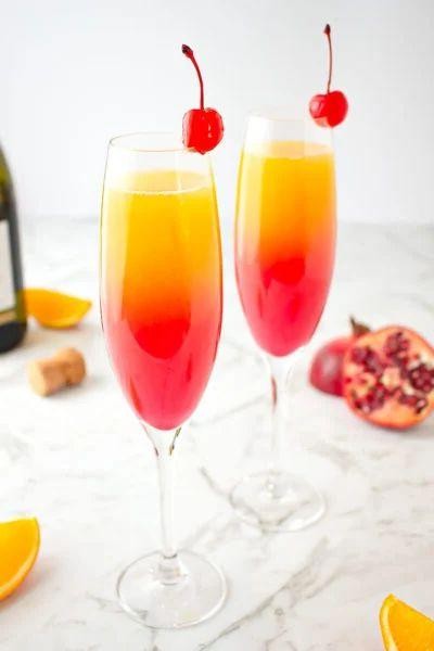 Pomegranate and Mango Sunrise Juice