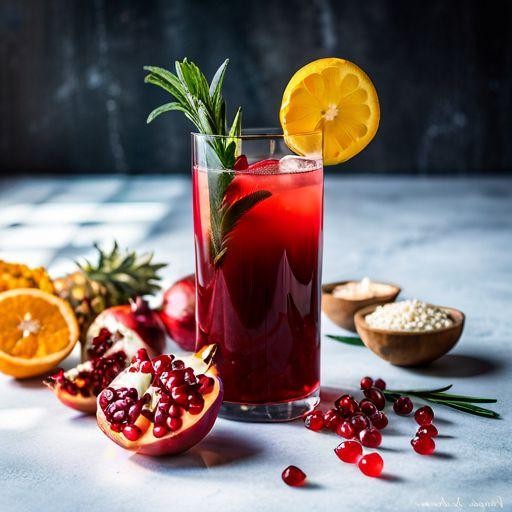 Pomegranate and Pineapple Tropical Juice