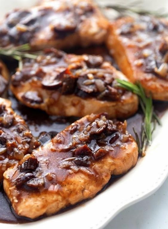 Pork Chops with Balsamic Fig Reduction
