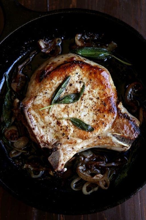 Pork Chops with Crispy Sage Butter