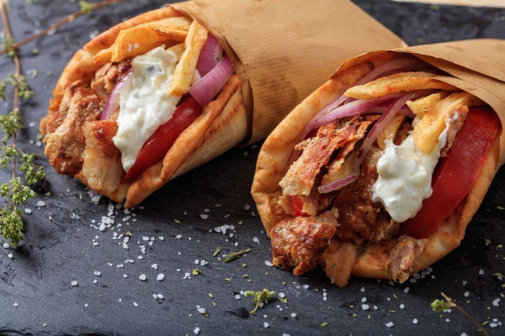 Pork Gyro with Spiced Tomato Sauce