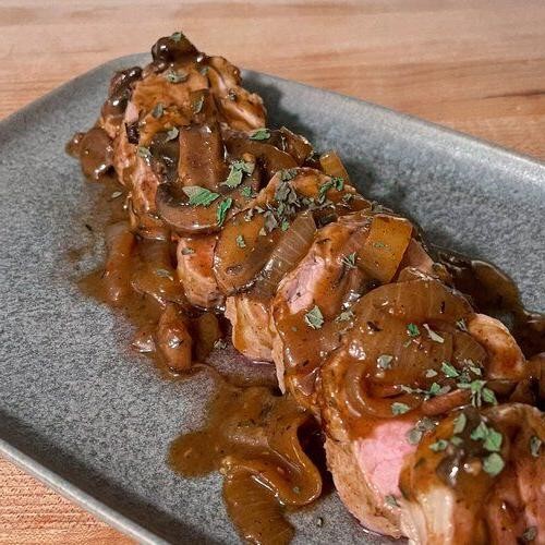 Pork Sirloin with Caramelized Onions
