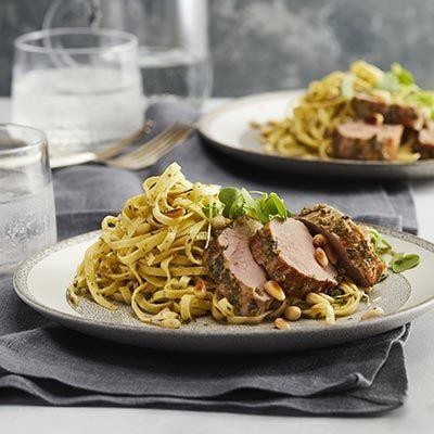 Pork and Pesto Linguine