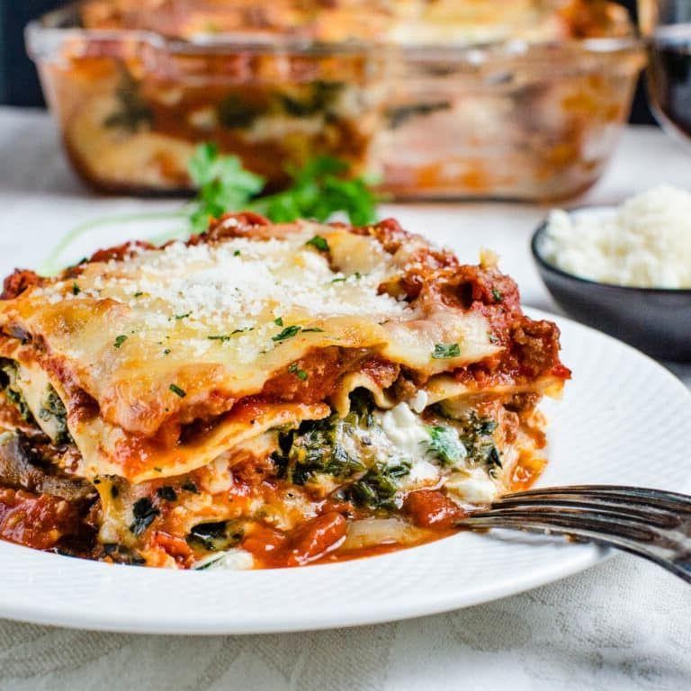 Pork and Spinach Lasagna