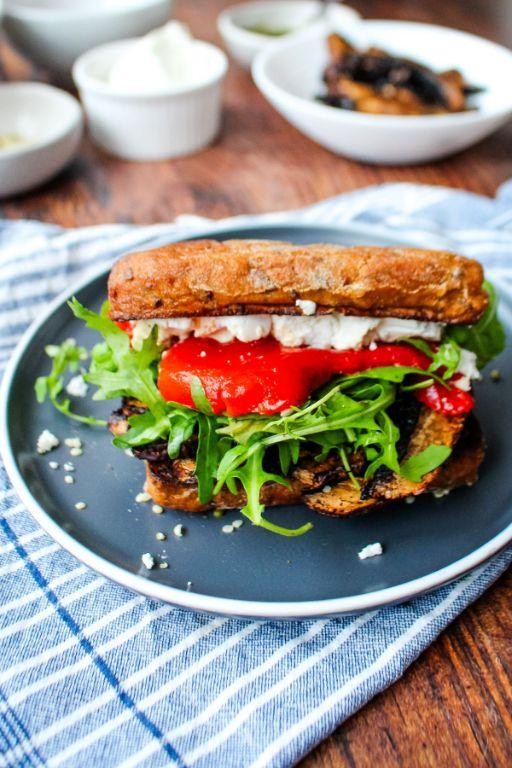 Portobello Mushroom and Goat Cheese Panini