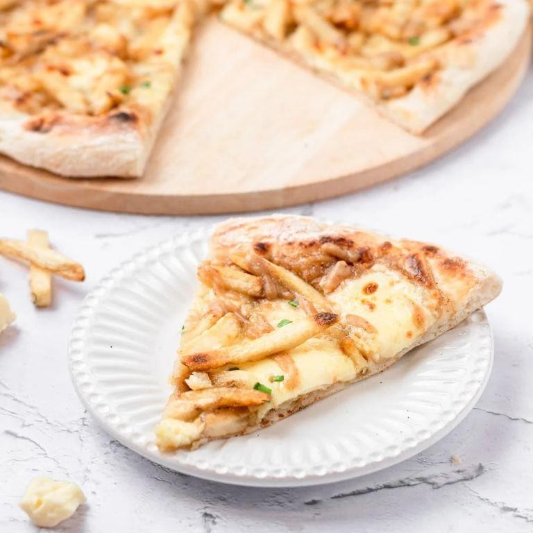 Poutine Pizza with Fries and Cheese Curds
