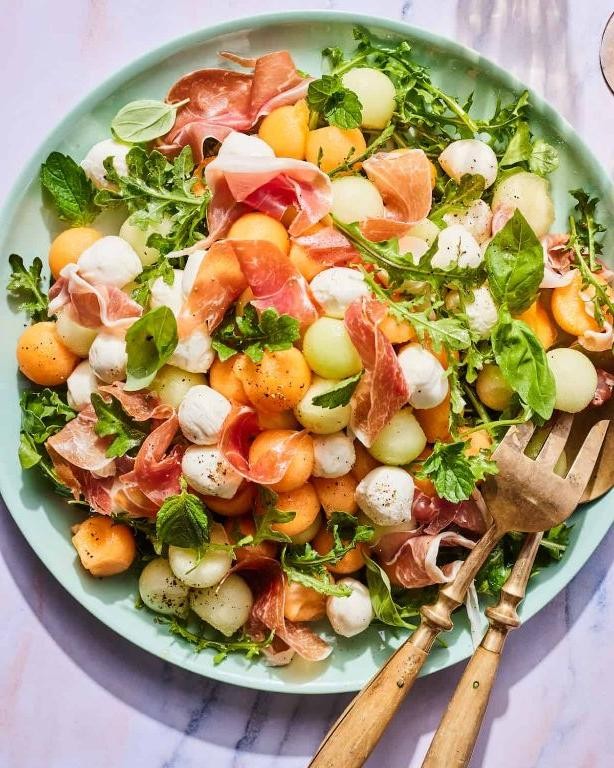 Prosciutto and Melon Salad with Mint