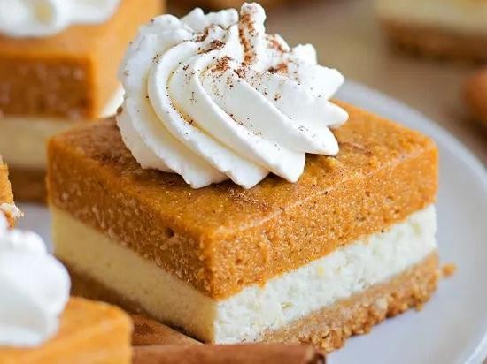 Pumpkin Cheesecake Pie Squares