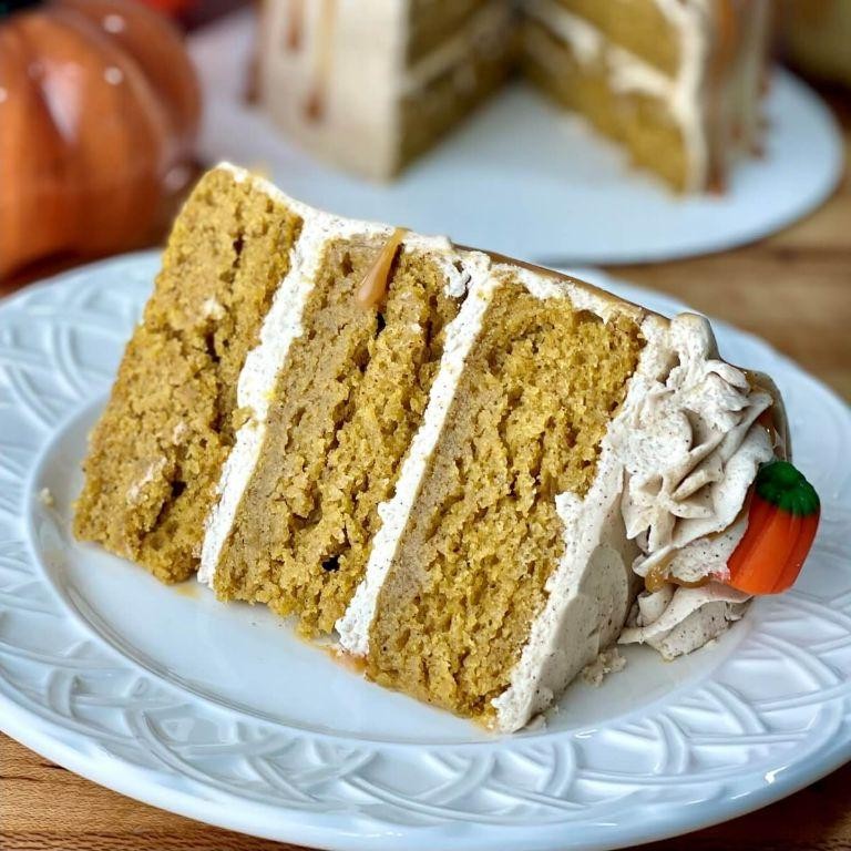 Pumpkin Layer Cake with Spiced Buttercream