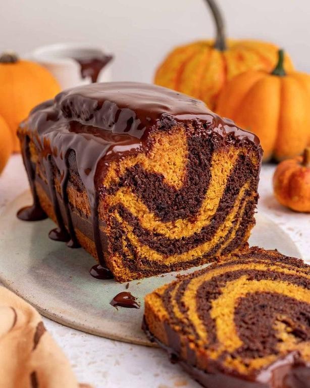 Pumpkin Marble Cake
