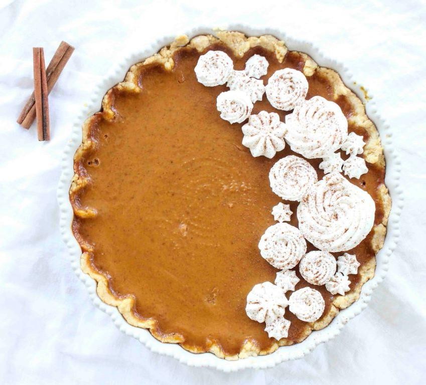 Pumpkin Pie with Bourbon Whipped Cream