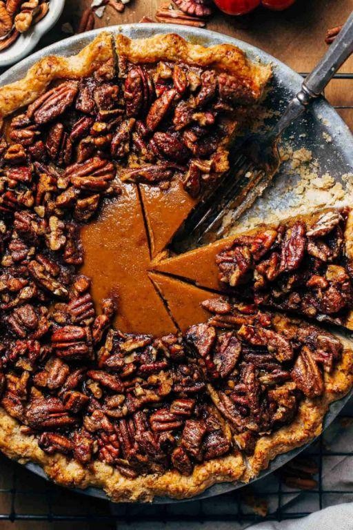 Pumpkin Pie with Candied Pecans