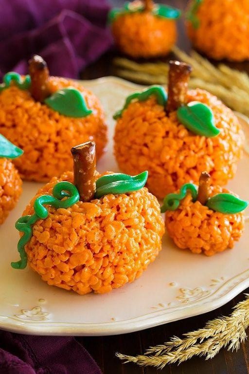 Pumpkin Rice Krispie Treats