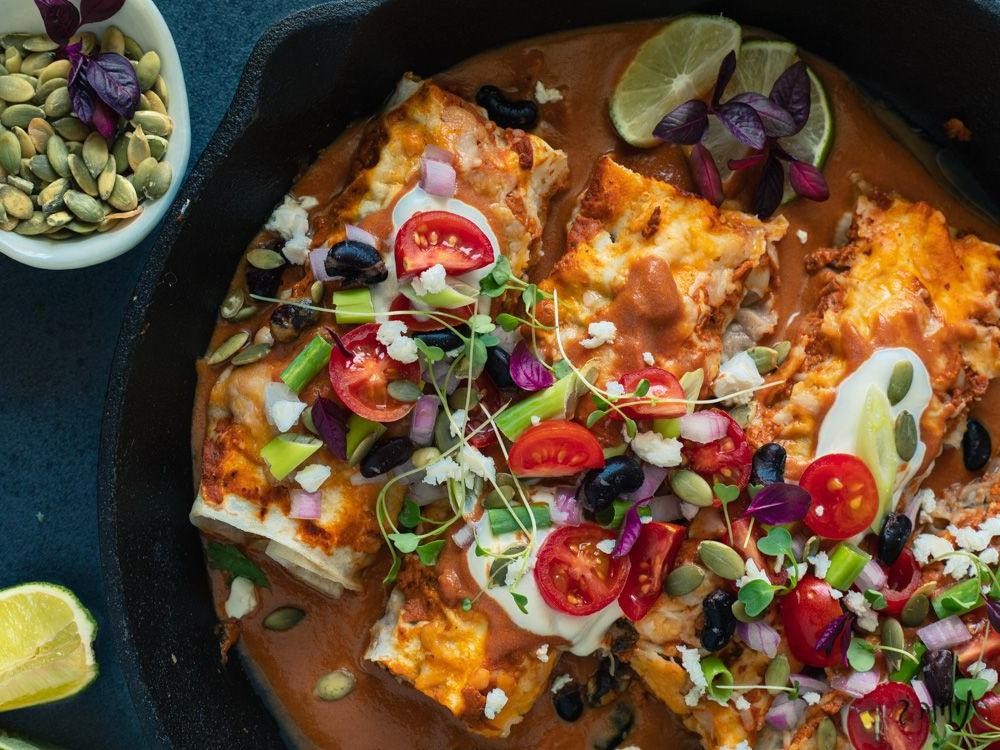 Pumpkin Spice Chicken Enchilada Casserole (Fall-Inspired)