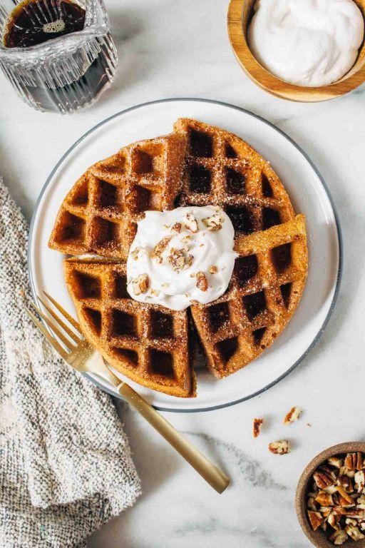 Pumpkin Spice Protein Waffles