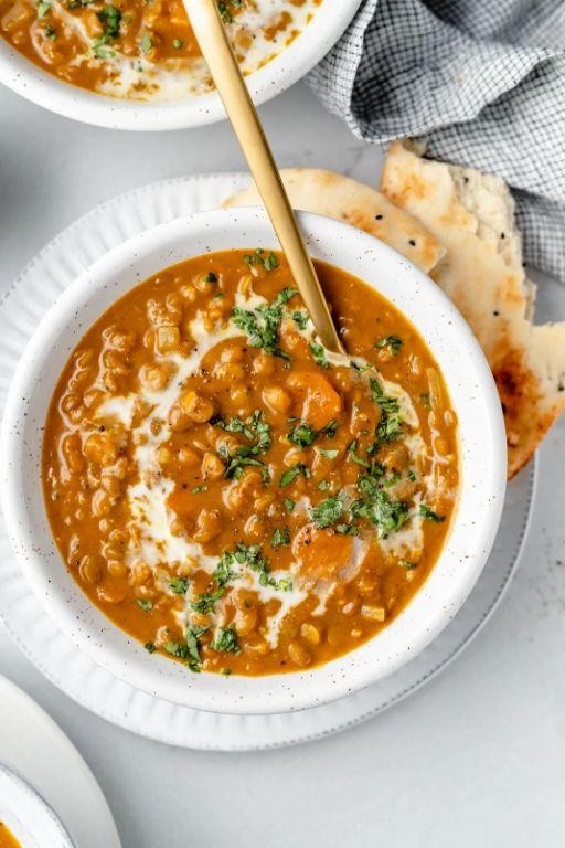 Pumpkin and Lentil Soup