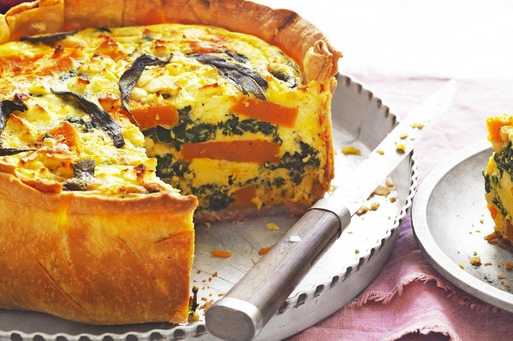 Pumpkin and Sage Vegetarian Quiche