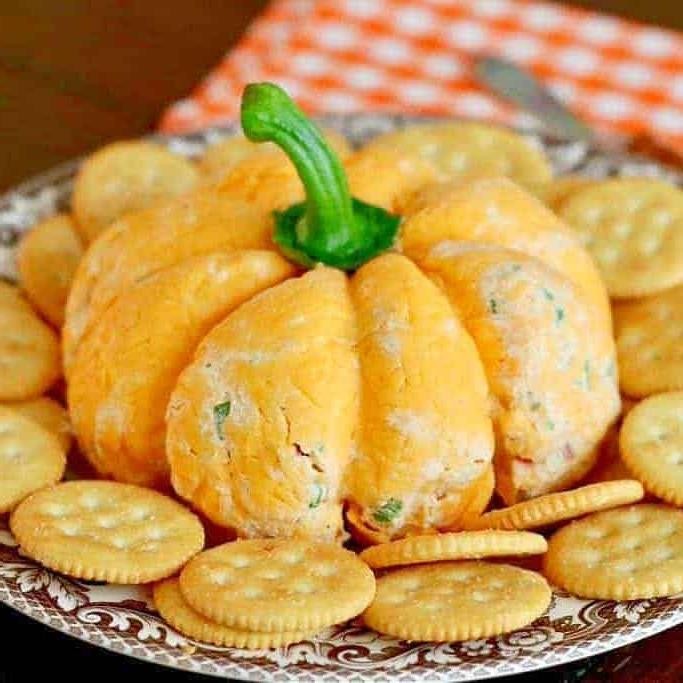 Pumpkin-Shaped Cheese Ball