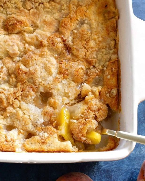 Quick Canned Peach Cobbler