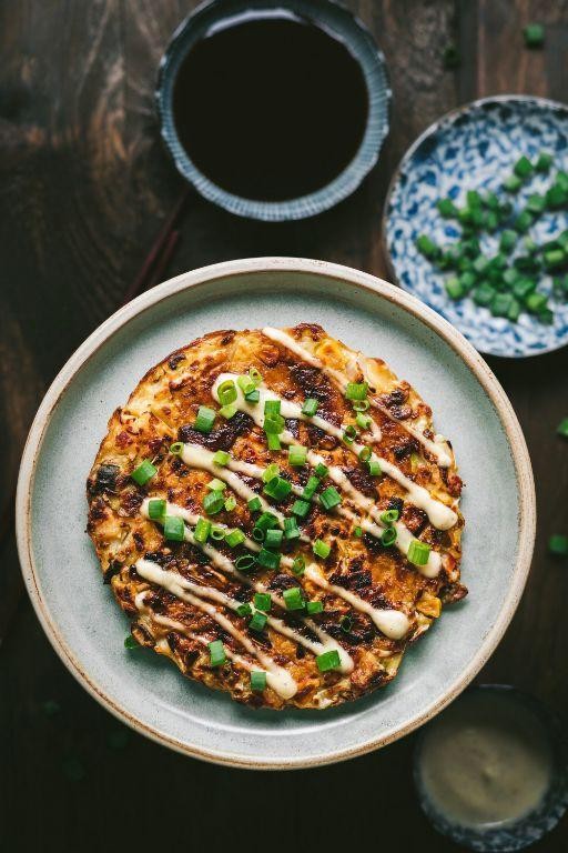 Quick Japanese Okonomiyaki (Savory Pancake)