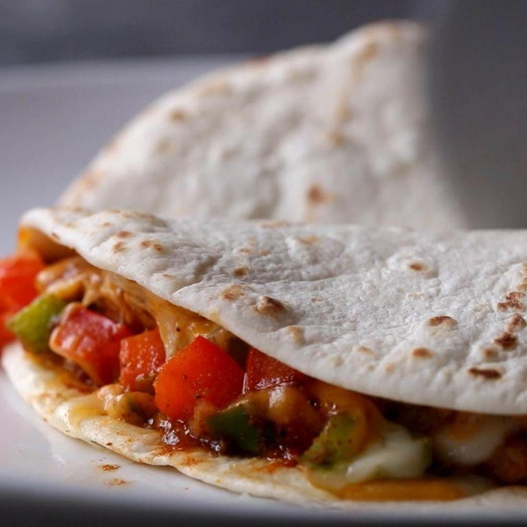 Quick Microwave Chicken Quesadillas