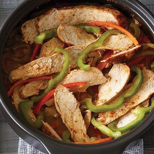 Quick Microwaved Chicken Fajitas