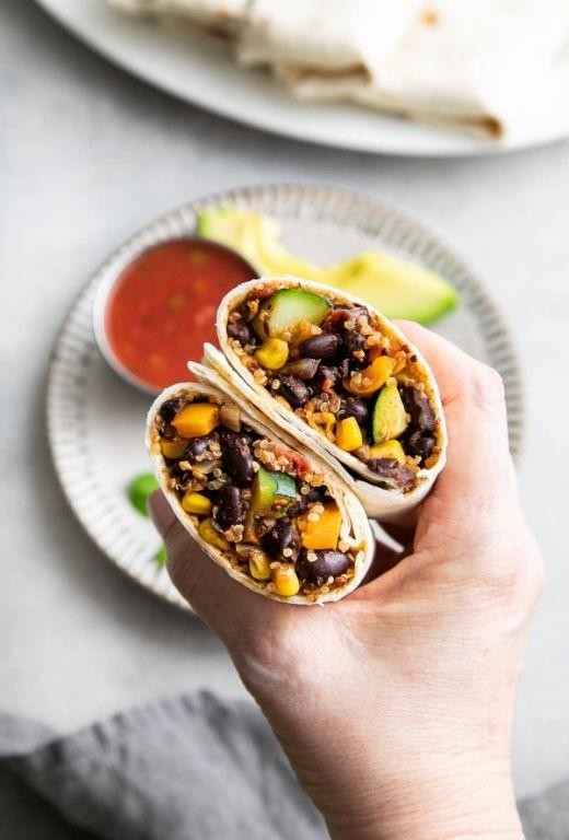 Quinoa and Black Bean Burrito