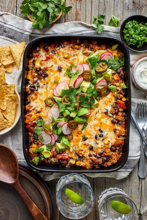 Quinoa and Black Bean Gluten Free Breakfast Casserole