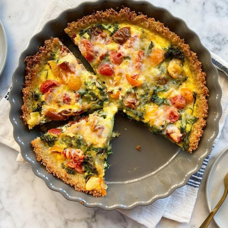 Quinoa and Vegetable Vegetarian Quiche