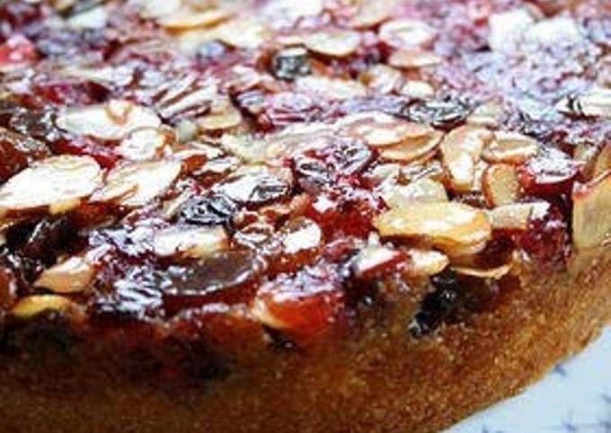 Raisin and Almond Upside-Down Cake
