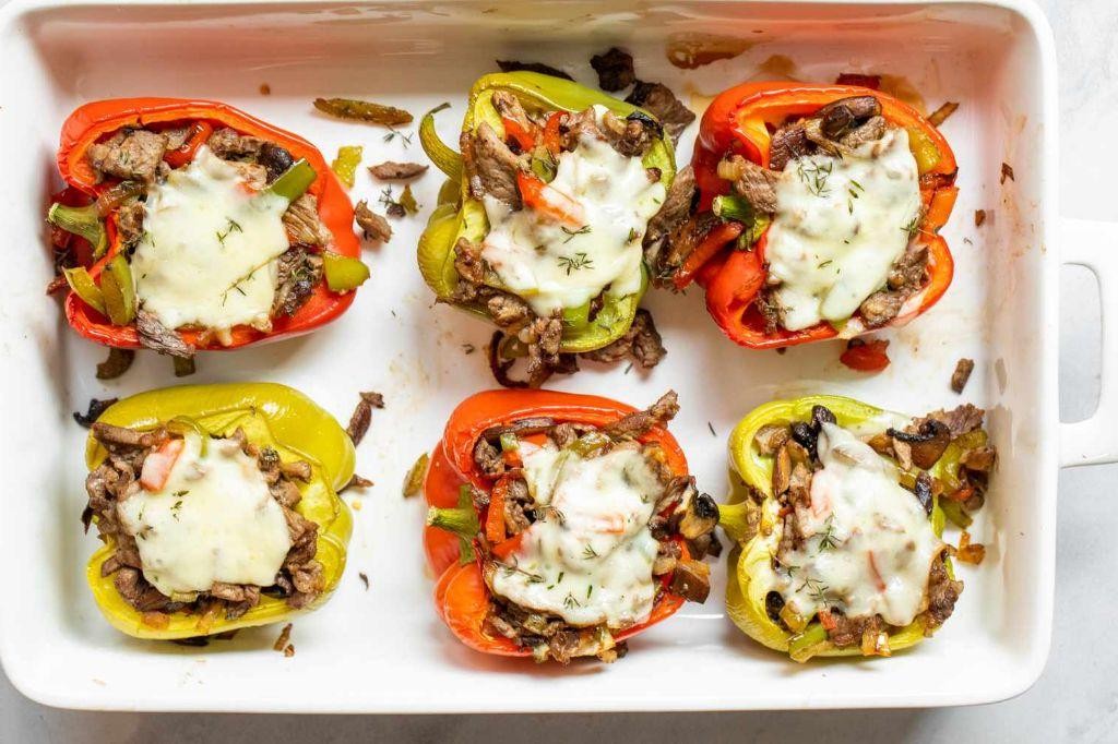 Rapid Philly Cheesesteak Stuffed Peppers