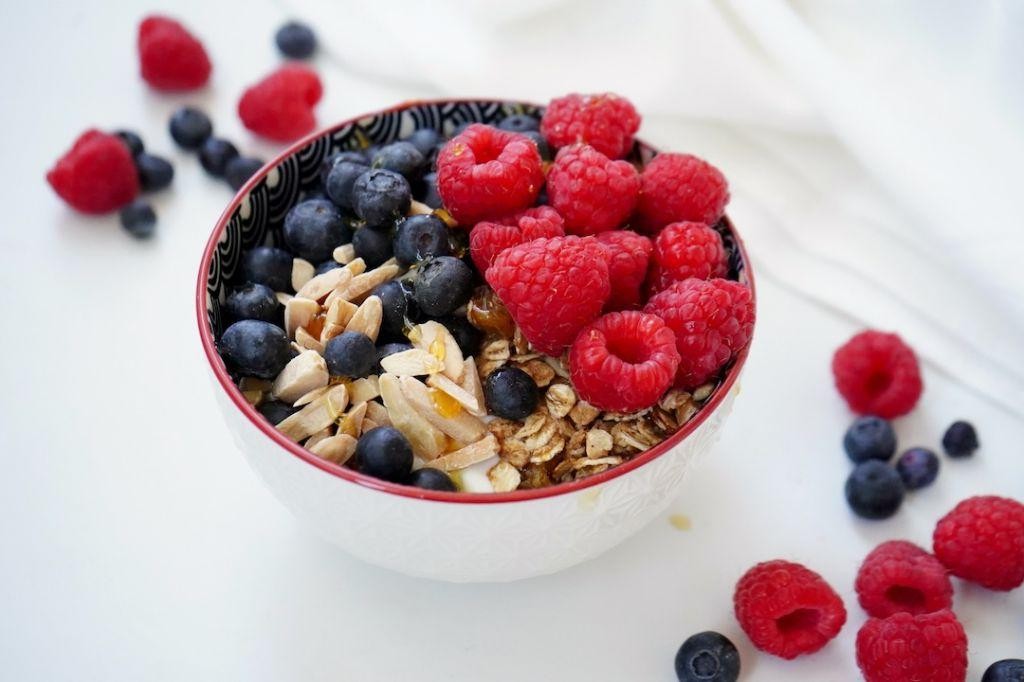 Raspberry Almond Granola Parfait
