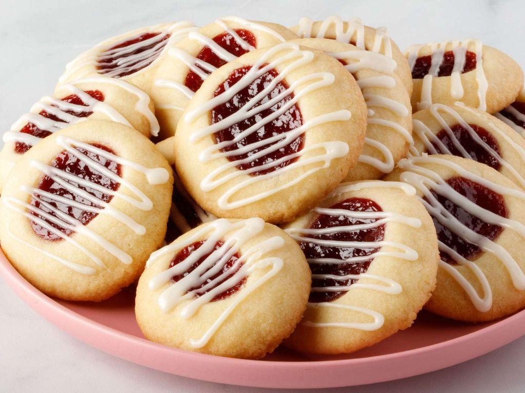 Raspberry Thumbprint Butter Cookies