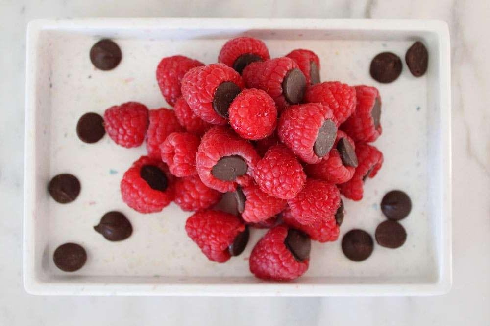 Raspberry-Cocoa Dusted Fruit Chips