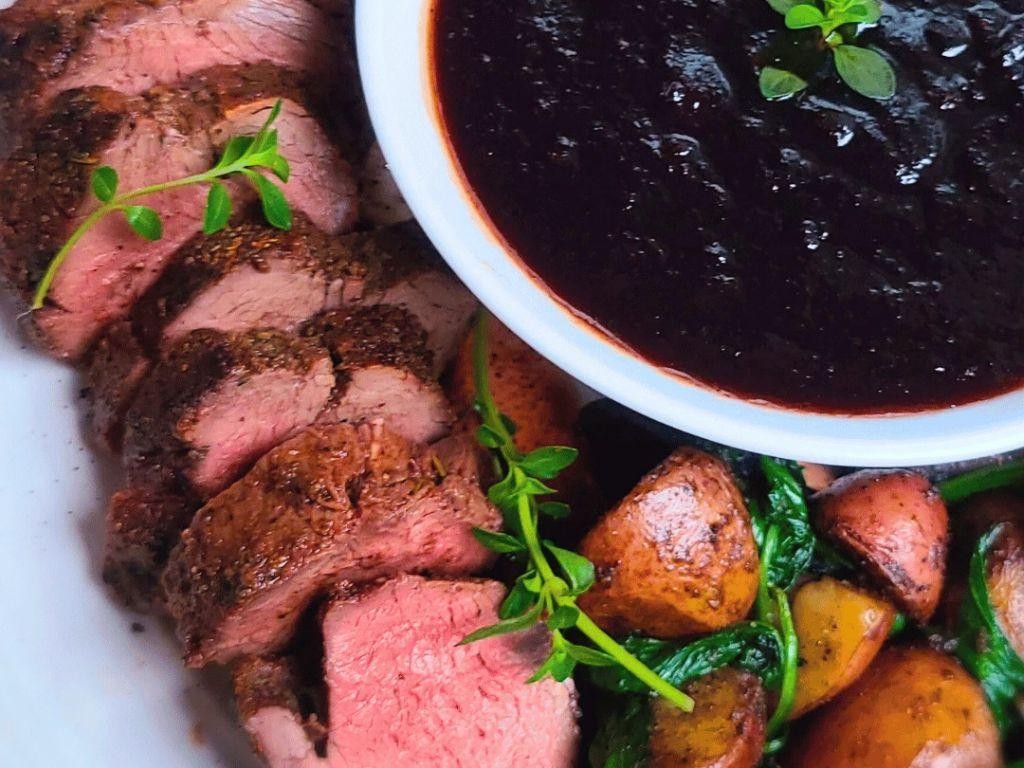 Red Currant and Port Wine Elk Tenderloin