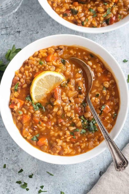 Red Lentil and Rice Soup