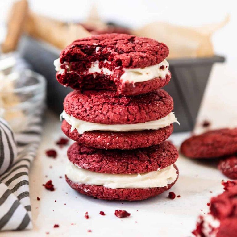 Red Velvet Cake Mix Cookies with Cream Cheese Frosting