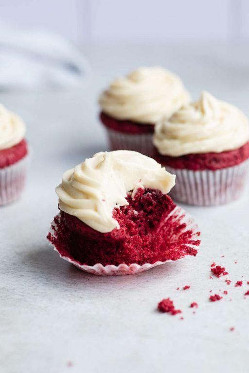 Red Velvet Cake Mix Cupcakes with Cream Cheese Frosting