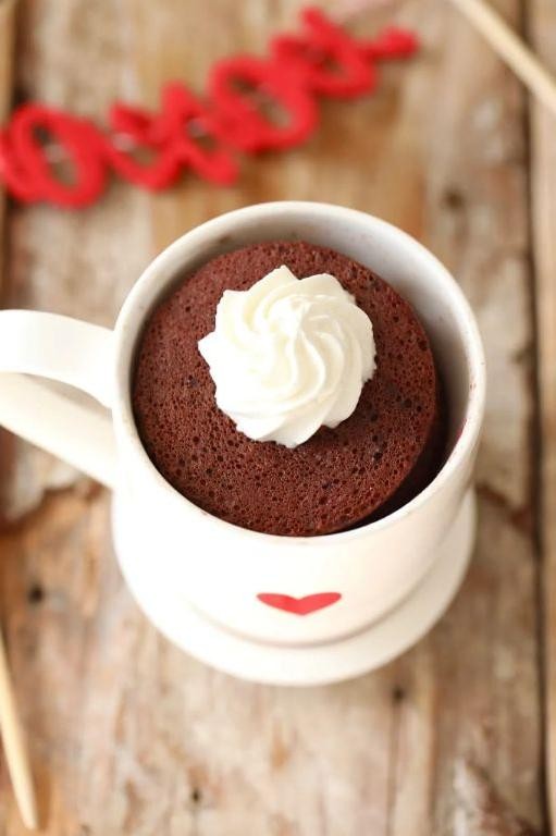Red Velvet Cake Mix Mug Cake for One