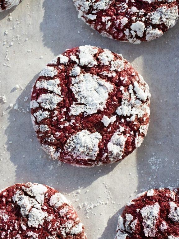 Red Velvet Chocolate Crinkle Cookies