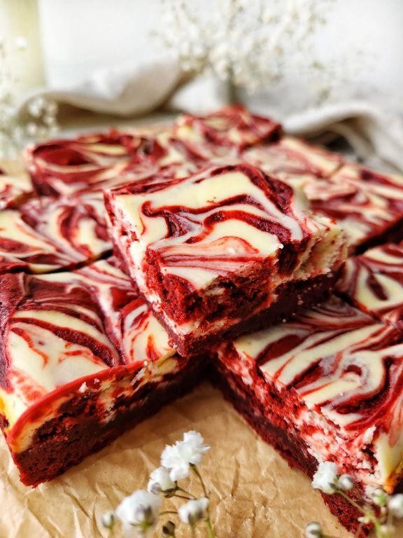 Red Velvet Cream Cheese Brownies