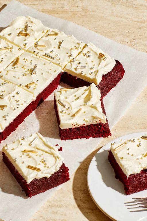 Red Velvet Sheet Cake with Cream Cheese Frosting