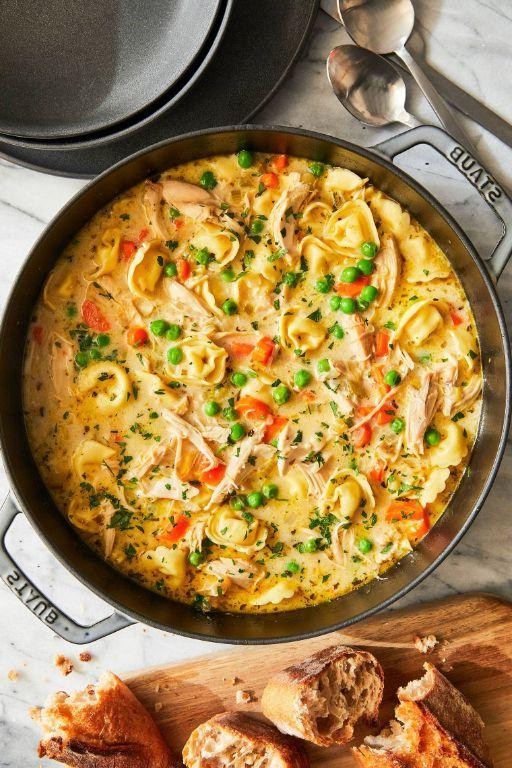 Rich and Hearty Chicken Tortellini Soup