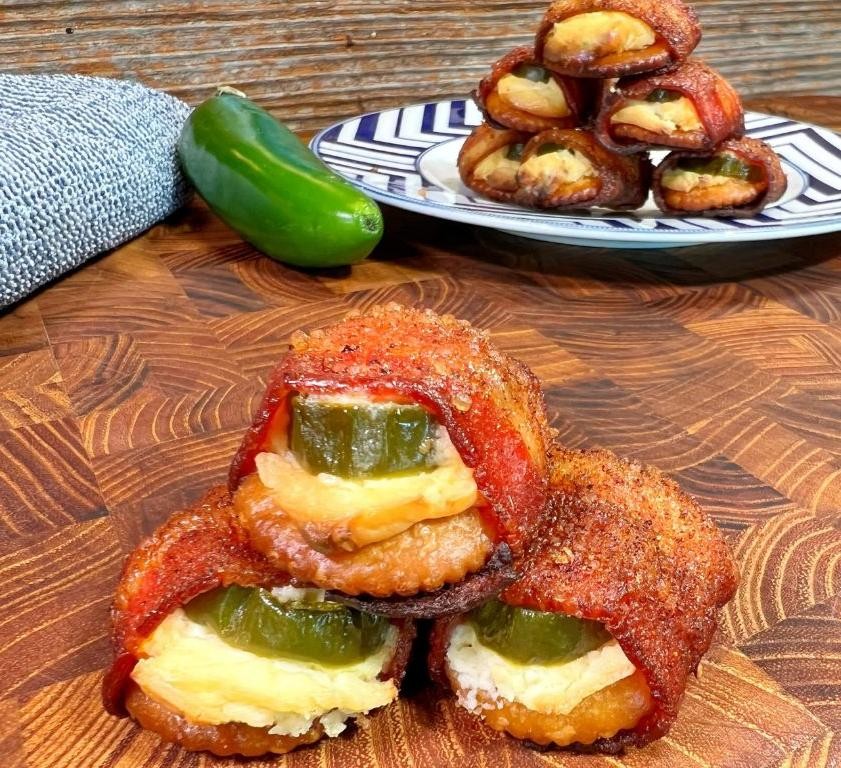 Ritz Cracker Bacon-Wrapped Jalapeños