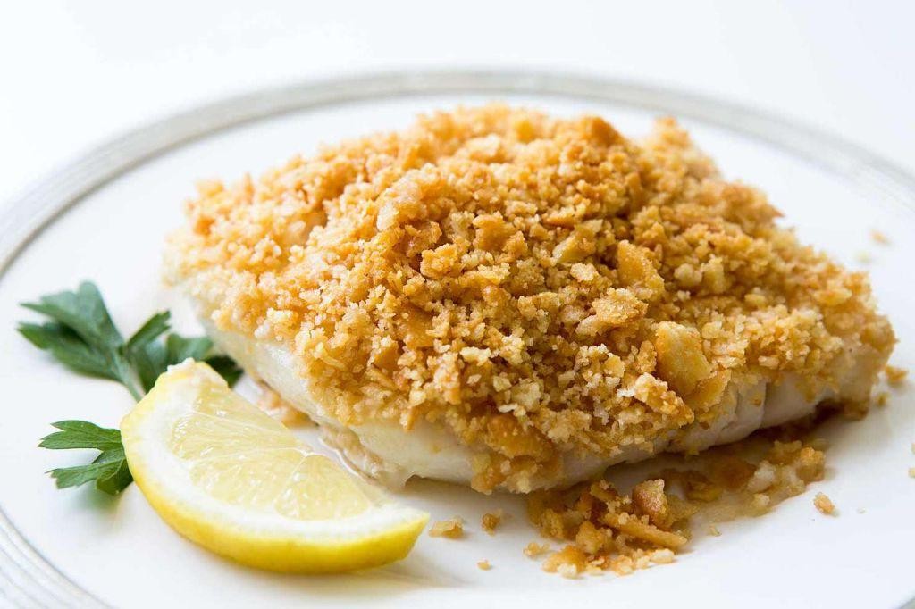 Ritz Cracker Crusted Fish